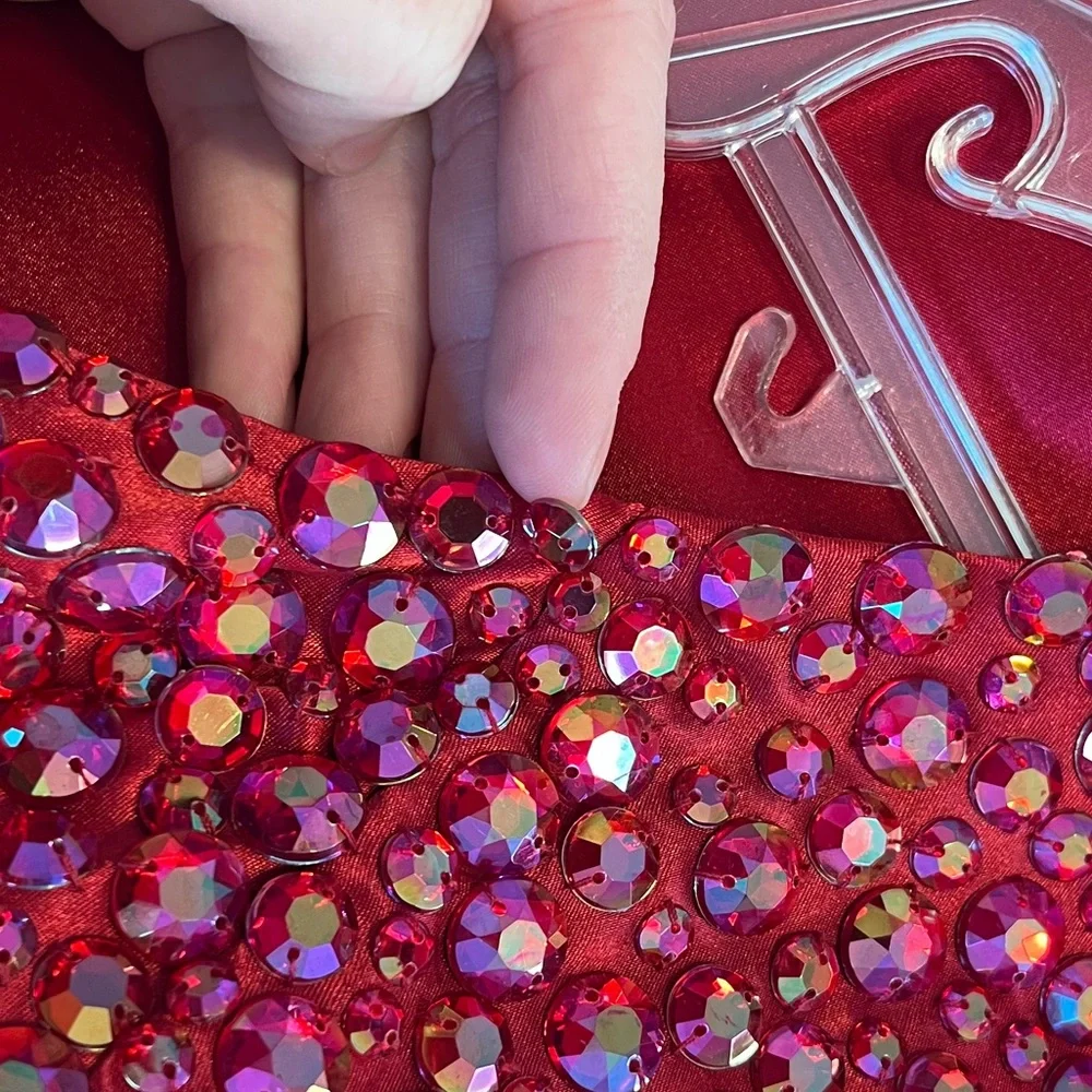 Sherri Hill Two Piece Ruby Prom Dress - Picture 7 of 15